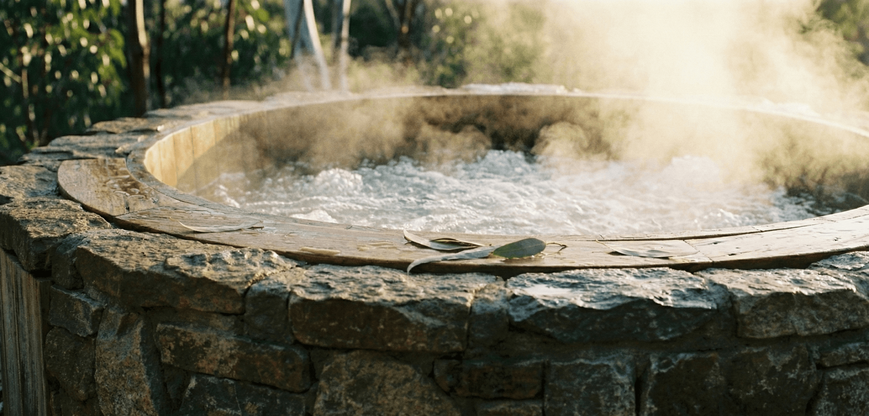 Hot tub with therapeutic steam